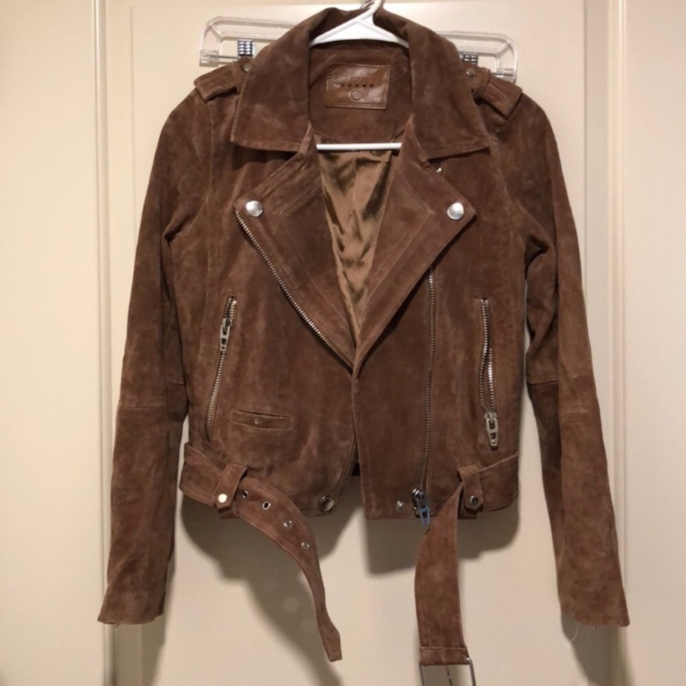 NYC suede moto jacket